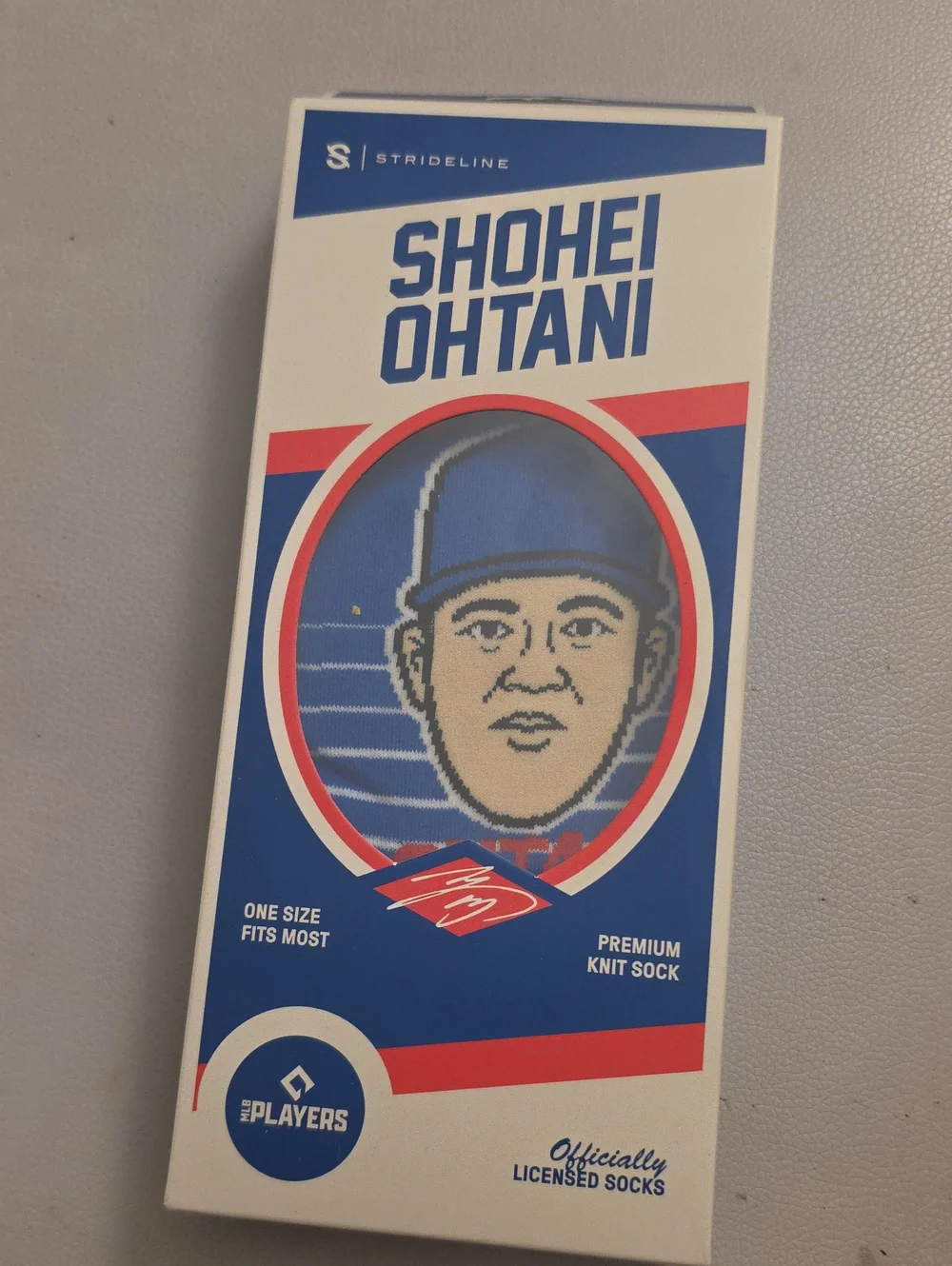 Shohei Ohtani Strideline Blue Red Crew Socks - Officially Licensed